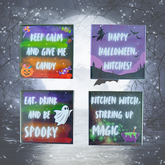 Funny Halloween magnets - Set of 4