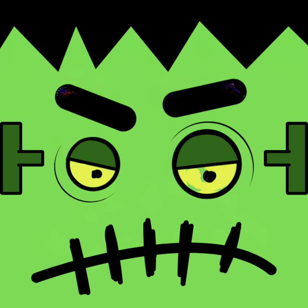 Halloween face magnets - Set of 4